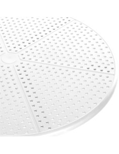 Table de jardin bistrot Ronde 2 personnes Polypropylène Gris anthracite Ovian - 2