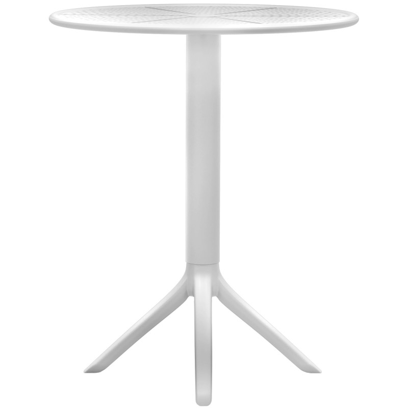 Table de jardin bistrot Ronde 2 personnes Polypropylène Gris anthracite Ovian - 4