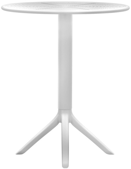 Table de jardin bistrot Ronde 2 personnes Polypropylène Gris anthracite Ovian - 4