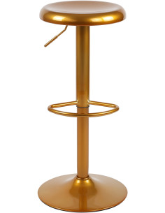 Tabouret de bar industriel chic Métal Doré Hayro - 1