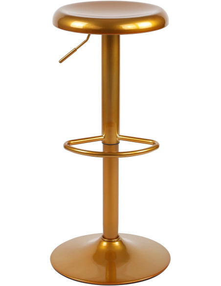 Tabouret de bar industriel chic Métal Doré Hayro - 1