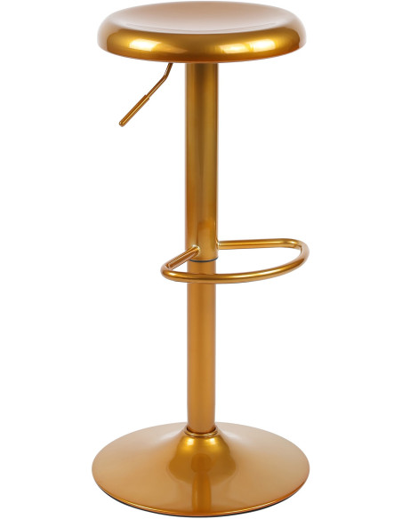 Tabouret de bar industriel chic Métal Doré Hayro - 2