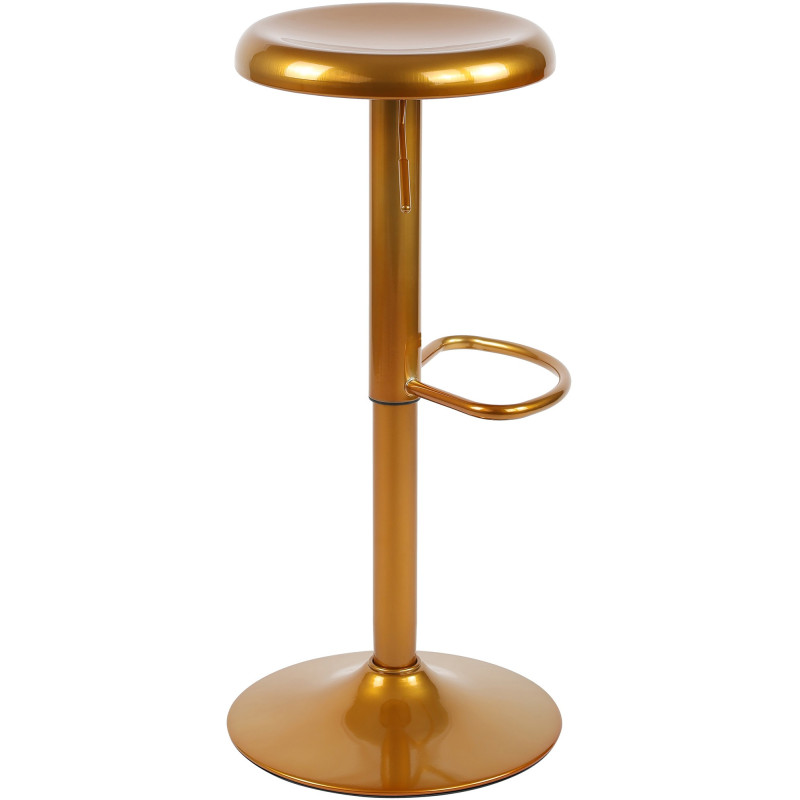 Tabouret de bar industriel chic Métal Doré Hayro - 3
