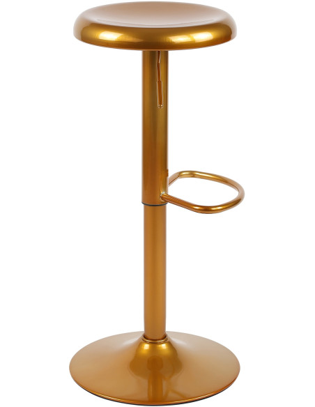 Tabouret de bar industriel chic Métal Doré Hayro - 3