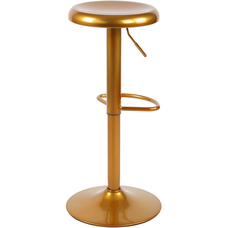Tabouret de bar industriel chic Métal Doré Hayro - 4