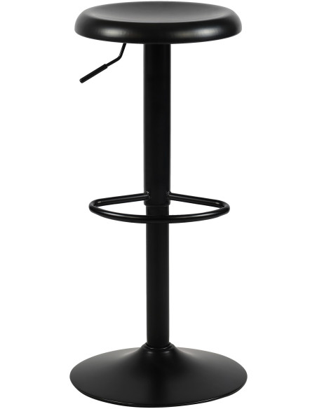 Tabouret de bar industriel chic Métal Noir Hayro - 1