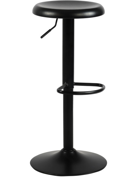 Tabouret de bar industriel chic Métal Noir Hayro - 2