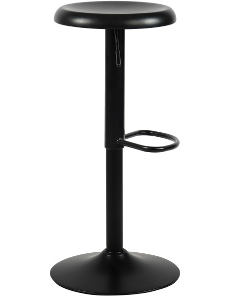 Tabouret de bar industriel chic Métal Noir Hayro - 3