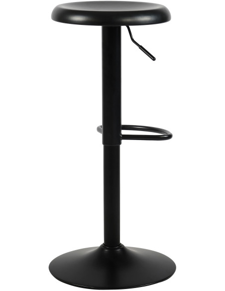 Tabouret de bar industriel chic Métal Noir Hayro - 4