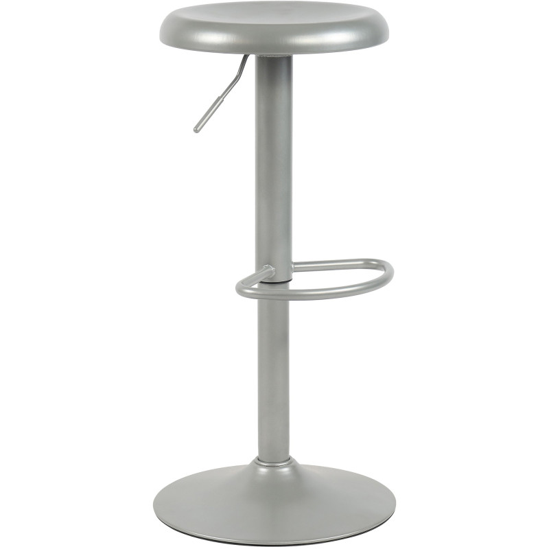Tabouret de bar industriel chic Métal Argenté Hayro - 1