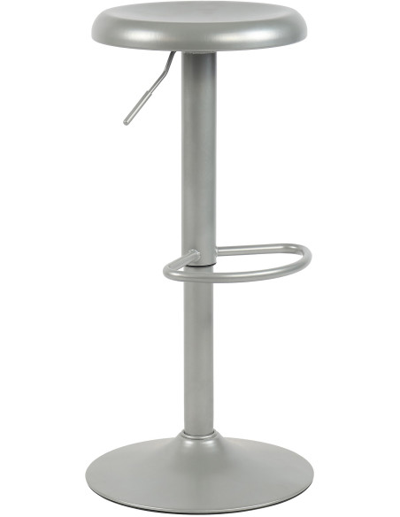 Tabouret de bar industriel chic Métal Argenté Hayro - 1