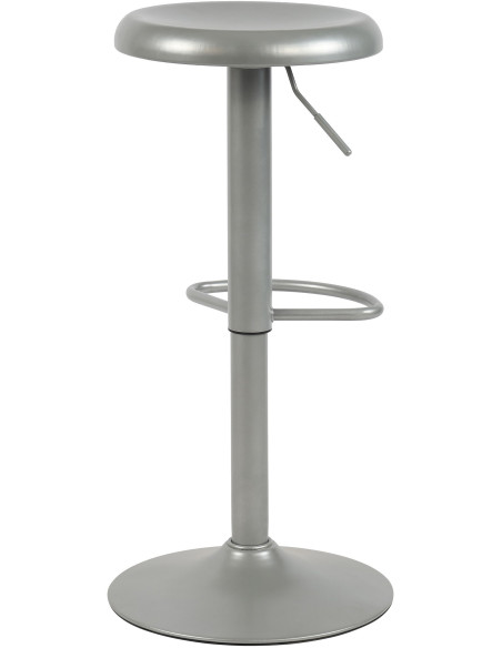 Tabouret de bar industriel chic Métal Argenté Hayro - 3