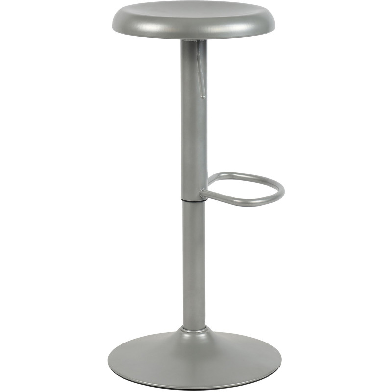 Tabouret de bar industriel chic Métal Argenté Hayro - 4