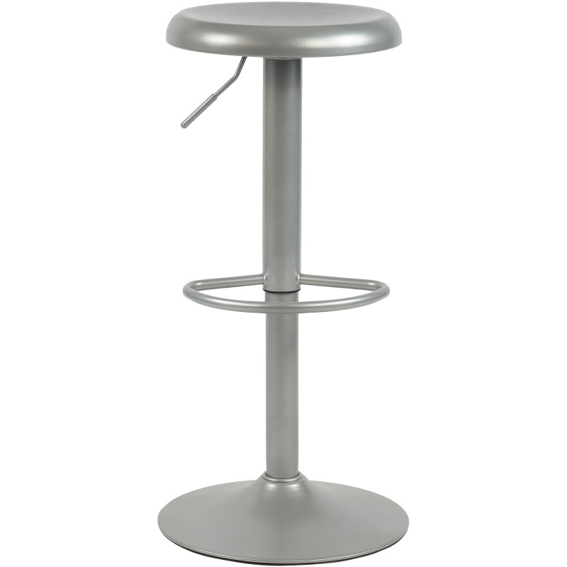 Tabouret de bar industriel chic Métal Argenté Hayro - 5
