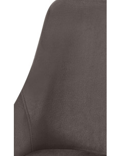 Chaise moderne en Velours Anthracite Métal Doré Jorvila 