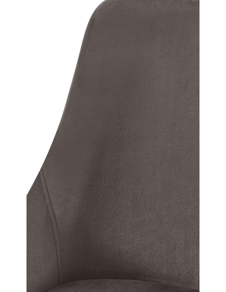 Chaise moderne en Velours Anthracite Métal Doré Jorvila 