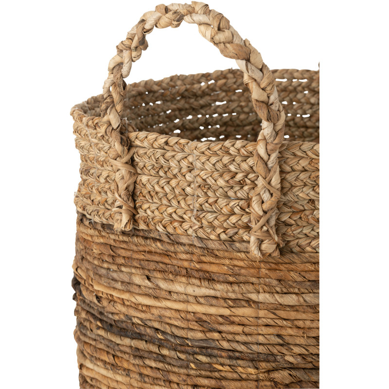 Panier déco Mamy en Feuille de bananier Naturel et Herbe (Lot de 3) - 4