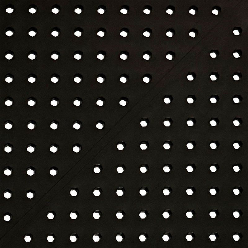 Table de jardin bistrot moderne Carrée 2 personnes Polypropylène Métal Noir Thermolaqué Lainy - 3