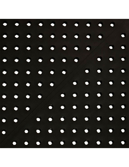 Table de jardin bistrot moderne Carrée 2 personnes Polypropylène Métal Noir Thermolaqué Lainy - 3