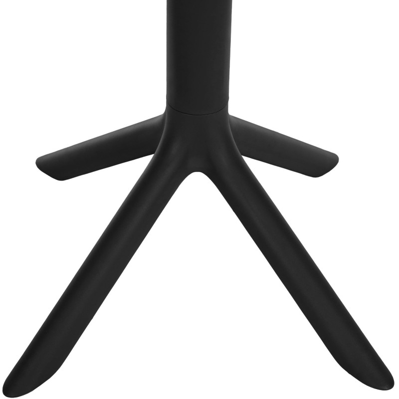 Table de jardin bistrot moderne Carrée 2 personnes Polypropylène Métal Noir Thermolaqué Lainy - 4