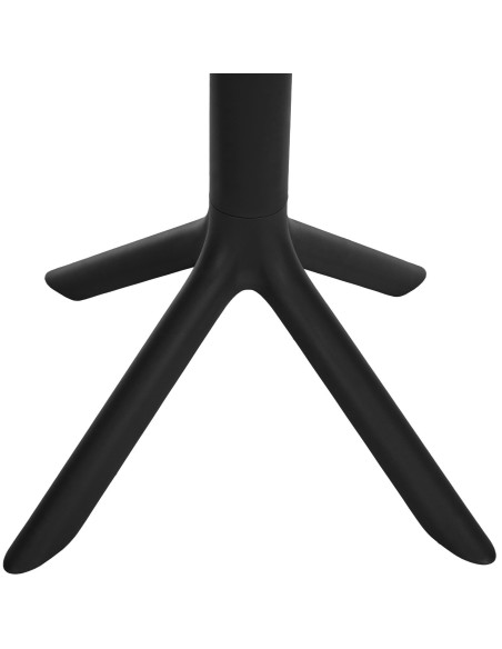 Table de jardin bistrot moderne Carrée 2 personnes Polypropylène Métal Noir Thermolaqué Lainy - 4