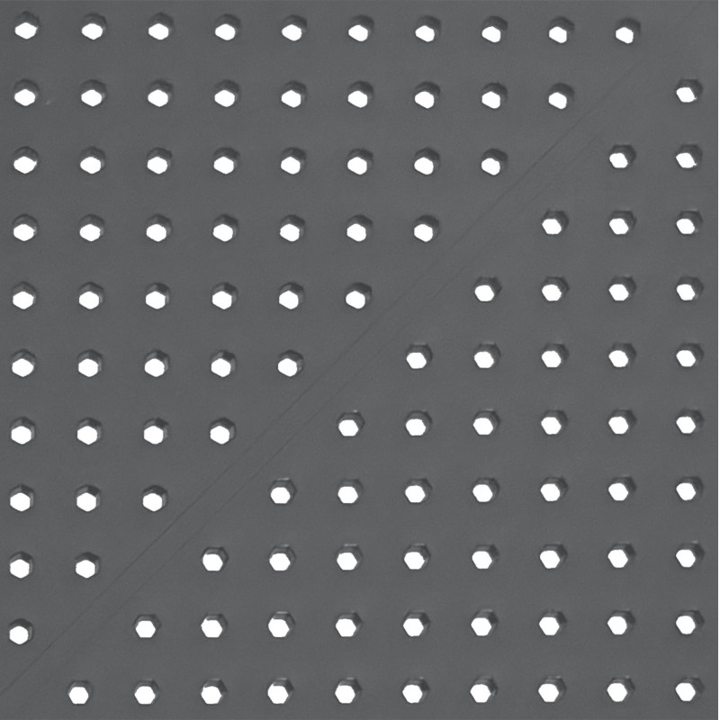 Table de jardin bistrot moderne Carrée 2 personnes Polypropylène Métal Gris foncé Thermolaqué Lainy - 3