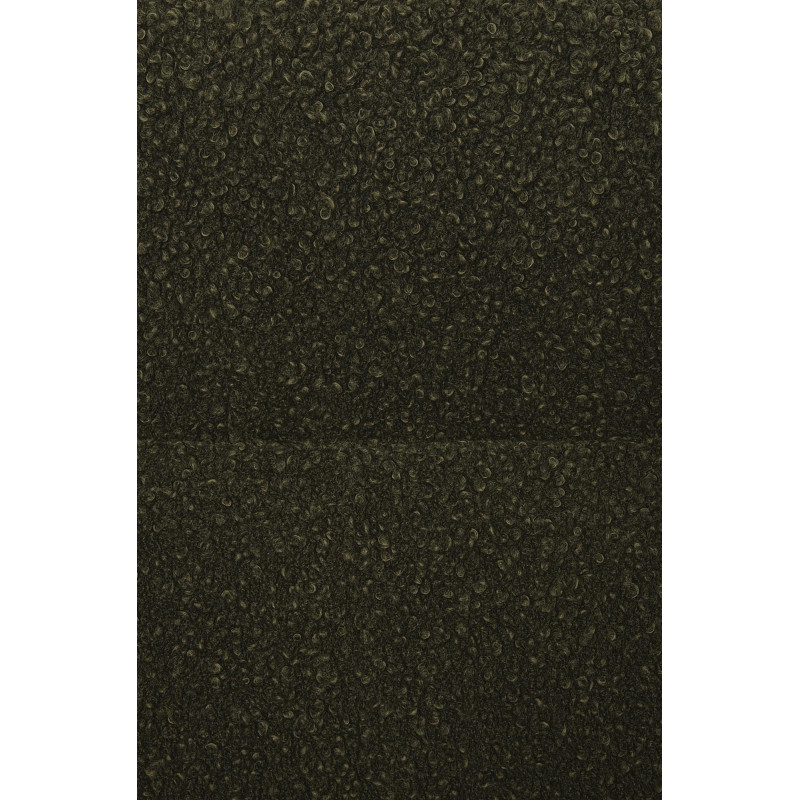 Fauteuil de table bouclette pivotant Tissu Vert foncé Bouclé Métal Noir Teddy - 4