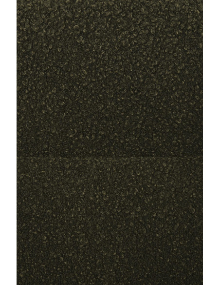 Fauteuil de table bouclette pivotant Tissu Vert foncé Bouclé Métal Noir Teddy - 4