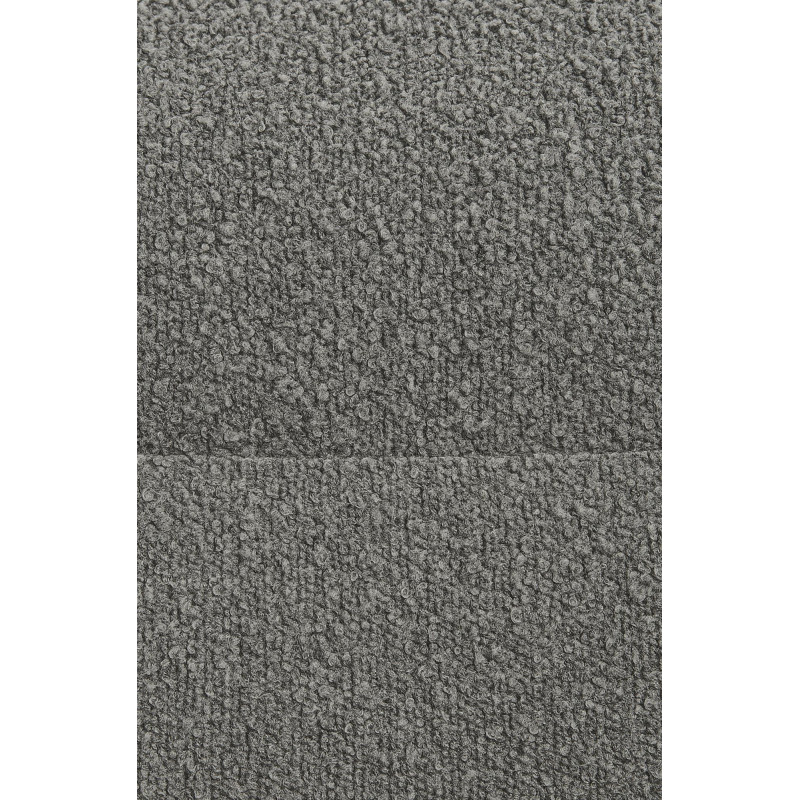 Fauteuil de table bouclette pivotant Tissu Gris Bouclé Métal Noir Teddy - 6