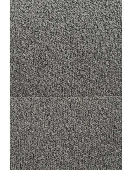 Fauteuil de table bouclette pivotant Tissu Gris Bouclé Métal Noir Teddy - 6