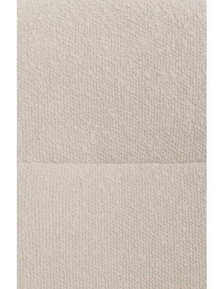 Fauteuil de table bouclette pivotant Tissu Blanc crème Bouclé Métal Noir Teddy - 3