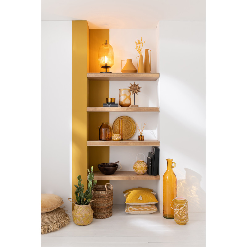 Panier déco Mamy en Feuille de bananier Naturel et Herbe (Lot de 3) - 6