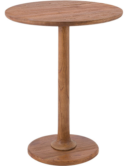 Sellette haute moderne Ronde 60 cm Bois de mindi Marron Nesin