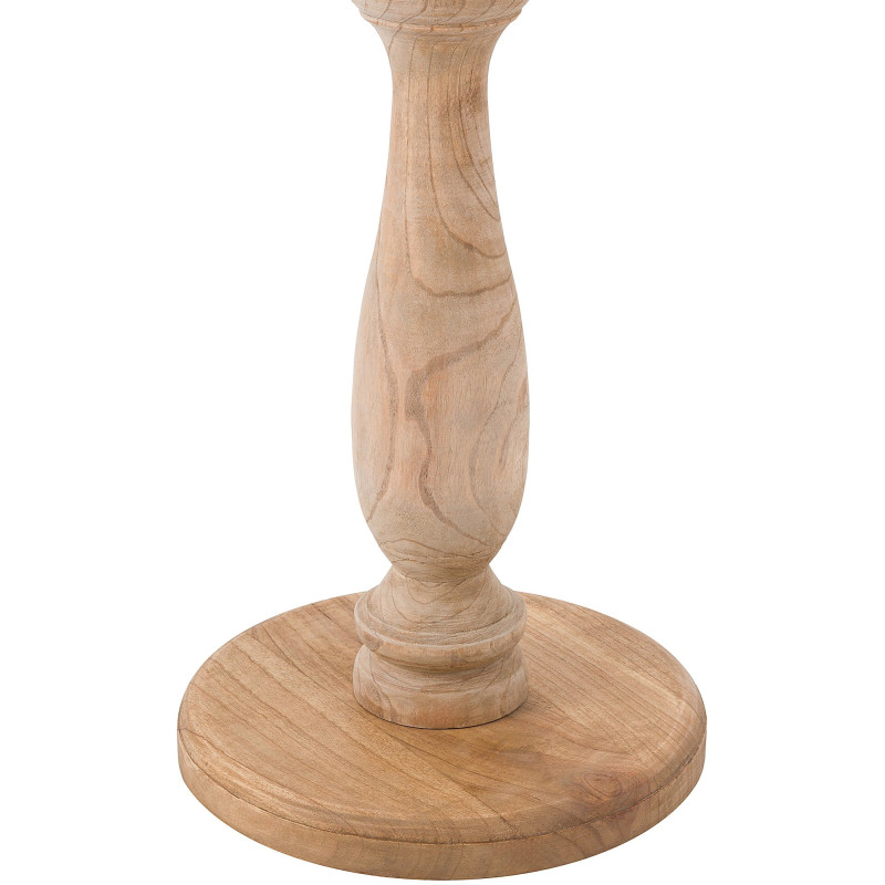 Sellette haute vintage chic Ronde 50 cm Bois de mindi massif Naturel Olmir 