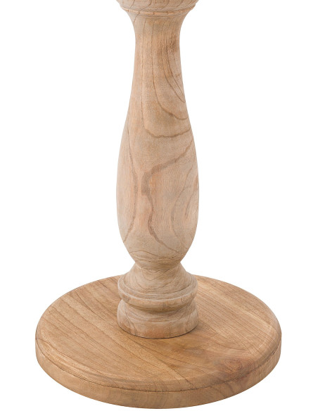 Sellette haute vintage chic Ronde 50 cm Bois de mindi massif Naturel Olmir 