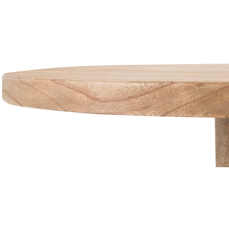 Sellette haute vintage chic Ronde 50 cm Bois de mindi massif Naturel Olmir 