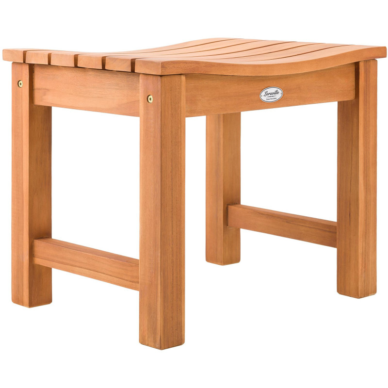 Tabouret de jardin Bas Bois de teck Naturel Nyrel - 1
