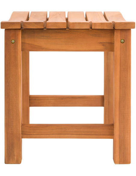 Tabouret de jardin Bas Bois de teck Naturel Nyrel - 4