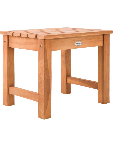Table basse de jardin Rectangulaire Bois de teck massif Naturel Larek - 1