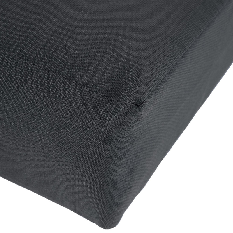 Banc de jardin avec coussin 2 places 150 cm Bois de teck Naturel Tissu Gris foncé Kelor - 2