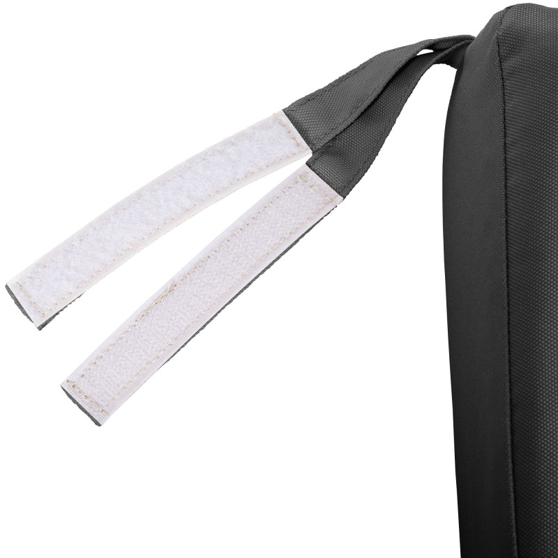 Grand Banc de jardin avec coussin 4 places 220 cm Bois de teck Naturel Tissu Gris foncé Kelor - 3