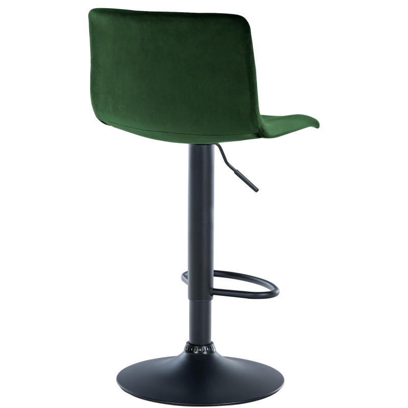 Tabouret de bar design Velours Vert Métal Blanc Zenil - 2