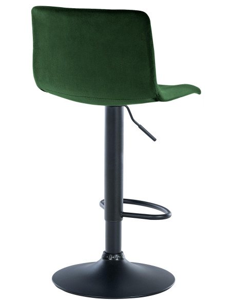 Tabouret de bar design Velours Vert Métal Blanc Zenil - 2