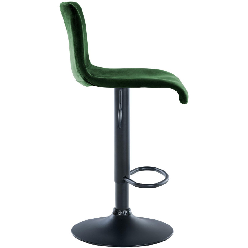 Tabouret de bar design Velours Vert Métal Blanc Zenil - 3