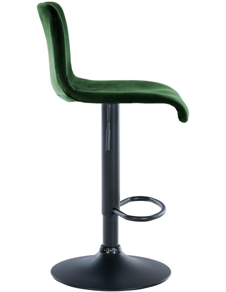 Tabouret de bar design Velours Vert Métal Blanc Zenil - 3