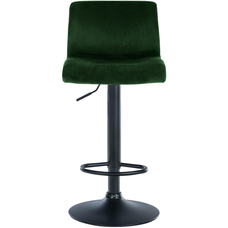 Tabouret de bar design Velours Vert Métal Blanc Zenil - 4