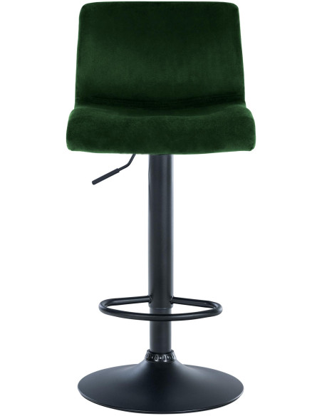 Tabouret de bar design Velours Vert Métal Blanc Zenil - 4