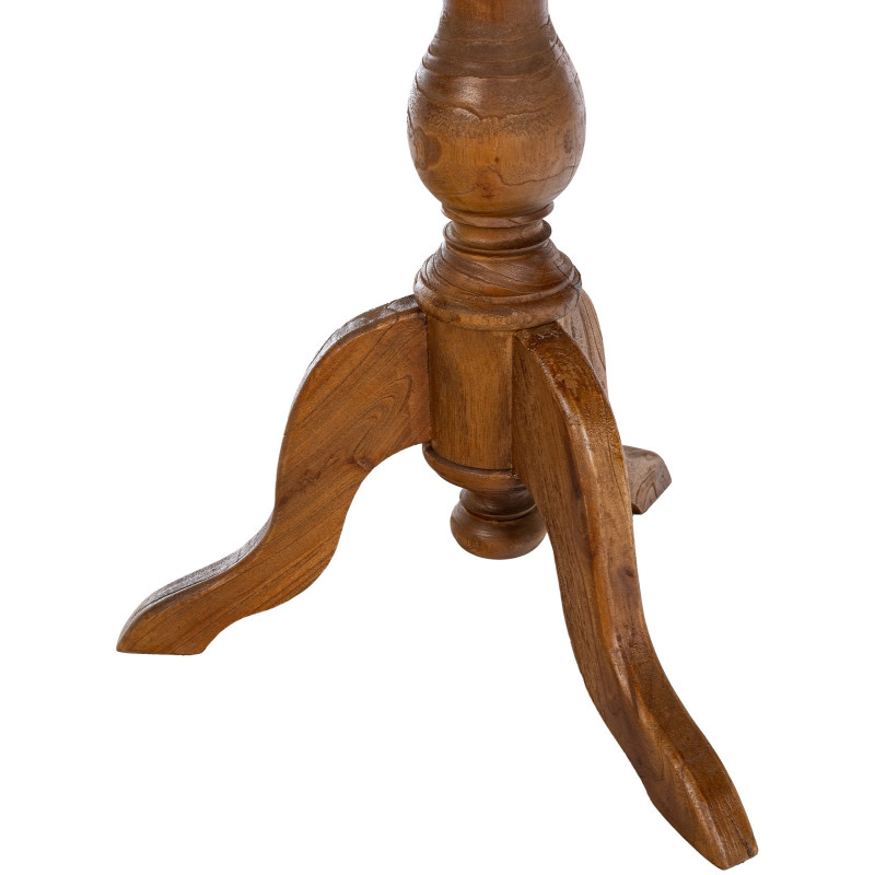 Table d'appoint shabby chic Ronde 50 cm Bois Marron Avenor 
