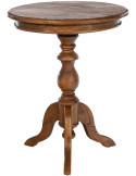 Table d’appoint ronde en bois de mindi brun Ø 50 x 64 cm Avenor
