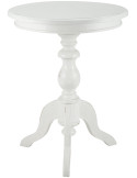 Table d’appoint ronde blanc antique en bois de mindi 50 x 64 cm Avenor